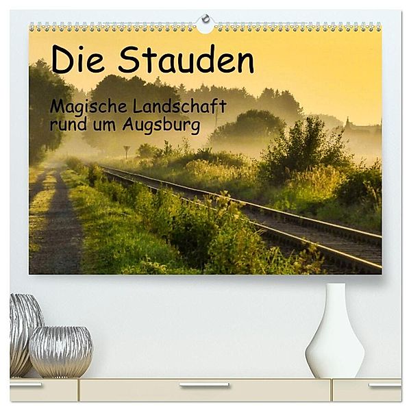 Die Stauden, magische Landschaft rund um Augsburg (hochwertiger Premium Wandkalender 2024 DIN A2 quer), Kunstdruck in Hochglanz, Herbert Böck