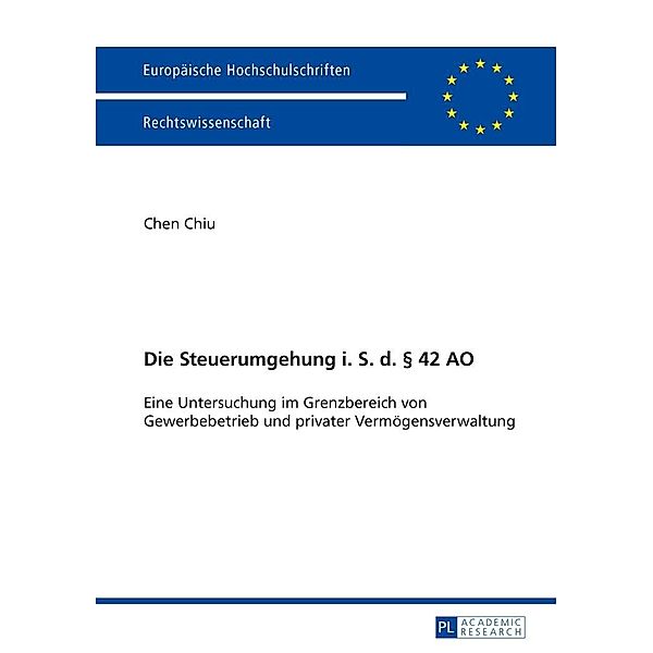 Die Steuerumgehung i. S. d.  42 AO, Chen Chiu Chen