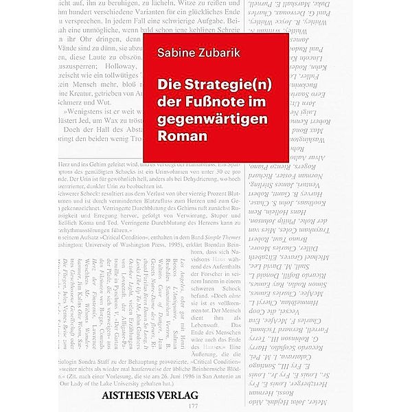 Die Strategie(n) der Fußnote im gegenwärtigen Roman, Sabine Zubarik