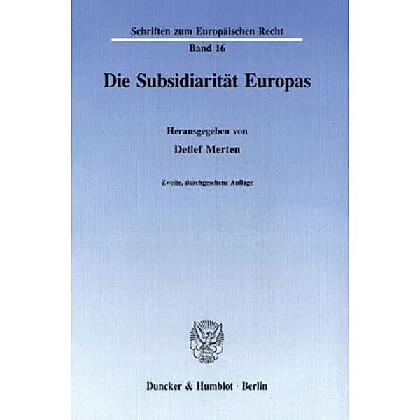 Die Subsidiarität Europas.