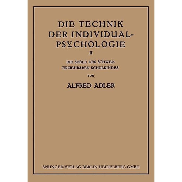 Die Technik der Individual-Psychologie, Alfred Adler