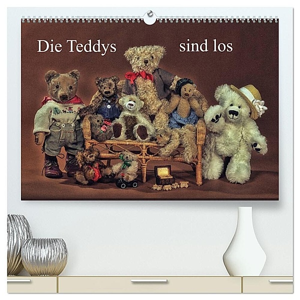 Die Teddys sind los (hochwertiger Premium Wandkalender 2024 DIN A2 quer), Kunstdruck in Hochglanz, Claus Eckerlin