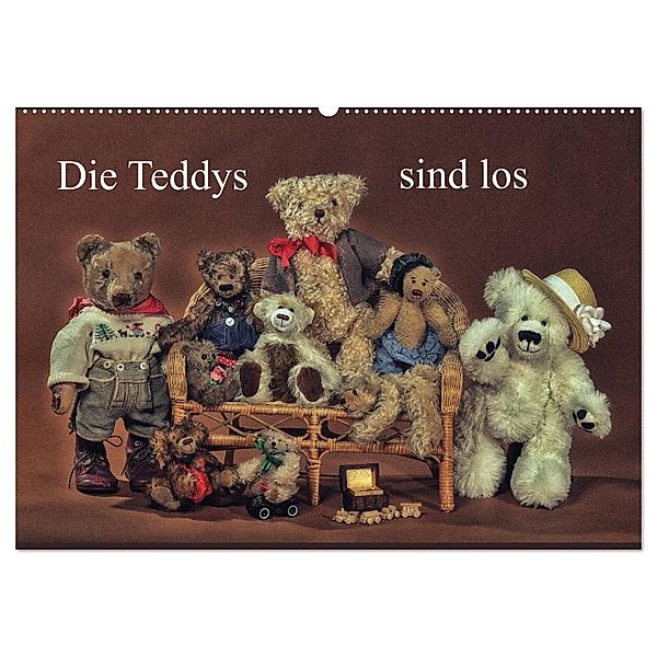 Die Teddys sind los (Wandkalender 2025 DIN A2 quer), CALVENDO Monatskalender, Calvendo, Claus Eckerlin