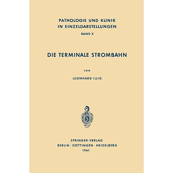 Die Terminale Strombahn / Pathologie und Klink in Einzeldarstellungen Bd.10, L. Illig
