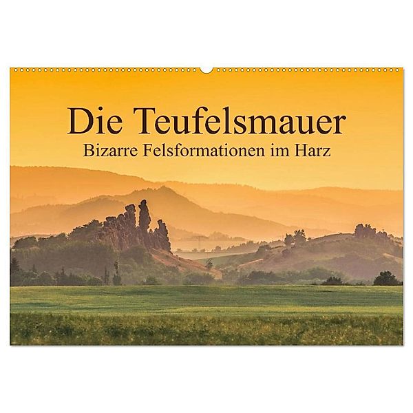 Die Teufelsmauer - Bizarre Felsformationen im Harz (Wandkalender 2024 DIN A2 quer), CALVENDO Monatskalender, LianeM