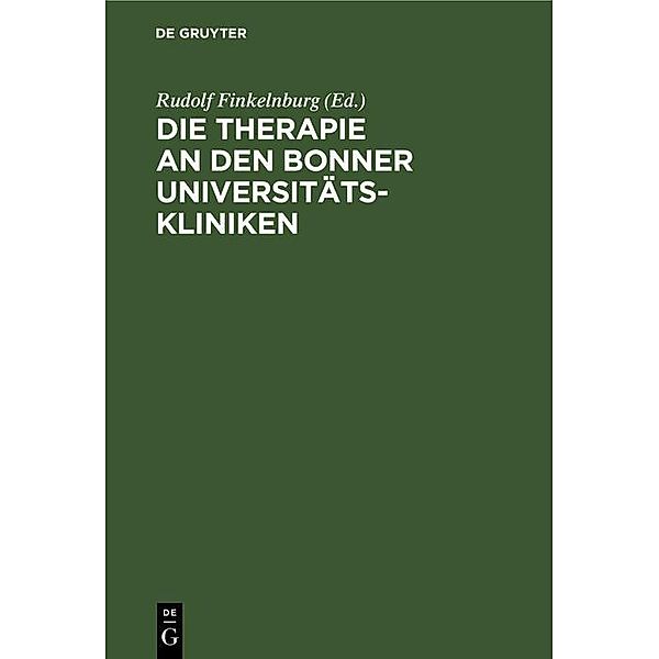 Die Therapie an den Bonner Universitätskliniken