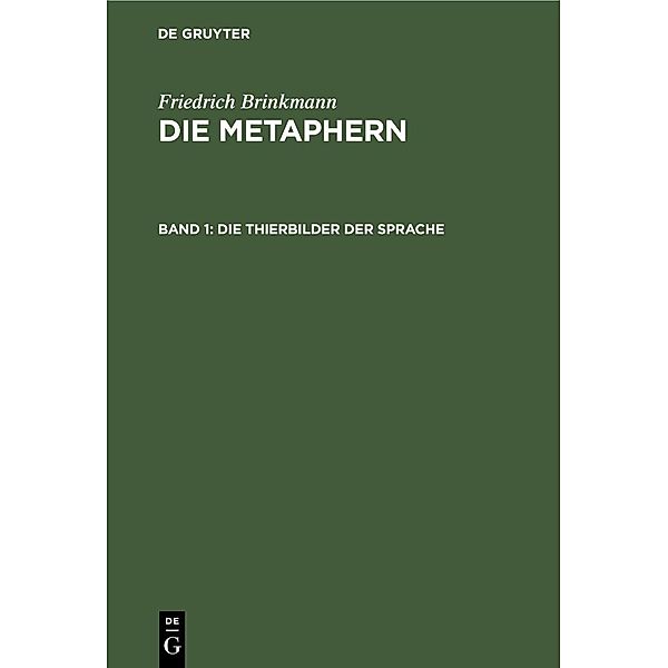 Die Thierbilder der Sprache, Friedrich Brinkmann