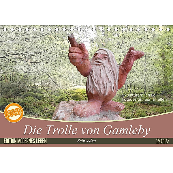 Die Trolle von Gamleby - Schweden - Skulpturen von Jan Pol (Tischkalender 2019 DIN A5 quer), Sonja Teßen