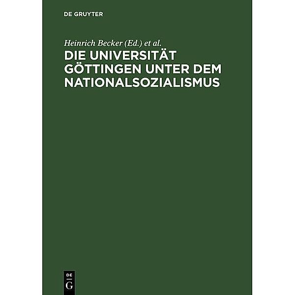 Die Universität Göttingen unter dem Nationalsozialismus