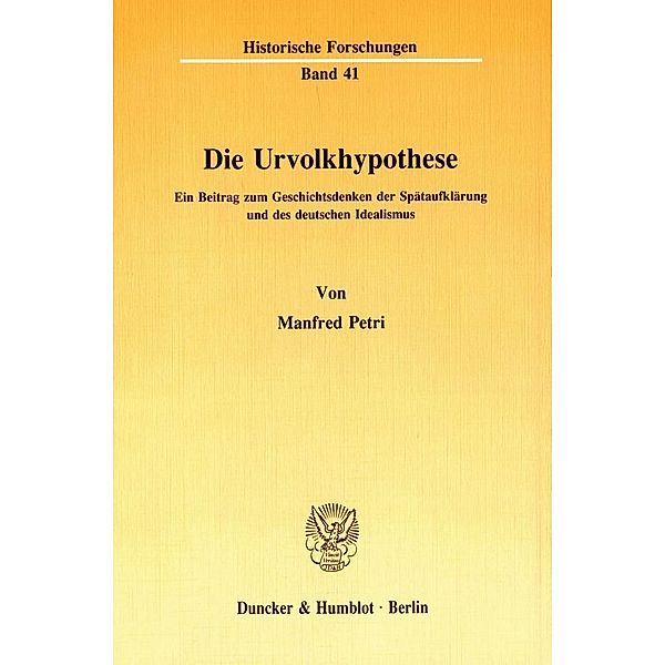 Die Urvolkhypothese., Manfred Petri