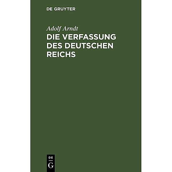 Die Verfassung des Deutschen Reichs, Adolf Arndt