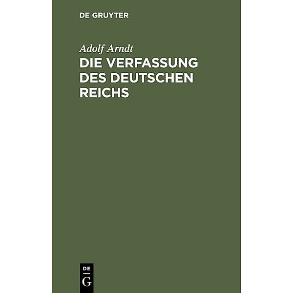 Die Verfassung des Deutschen Reichs, Adolf Arndt