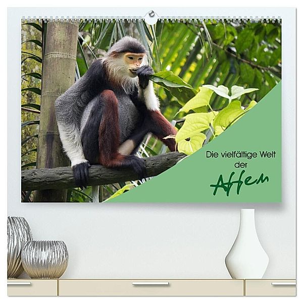 Die vielfältige Welt der Affen (hochwertiger Premium Wandkalender 2024 DIN A2 quer), Kunstdruck in Hochglanz, Christina Williger