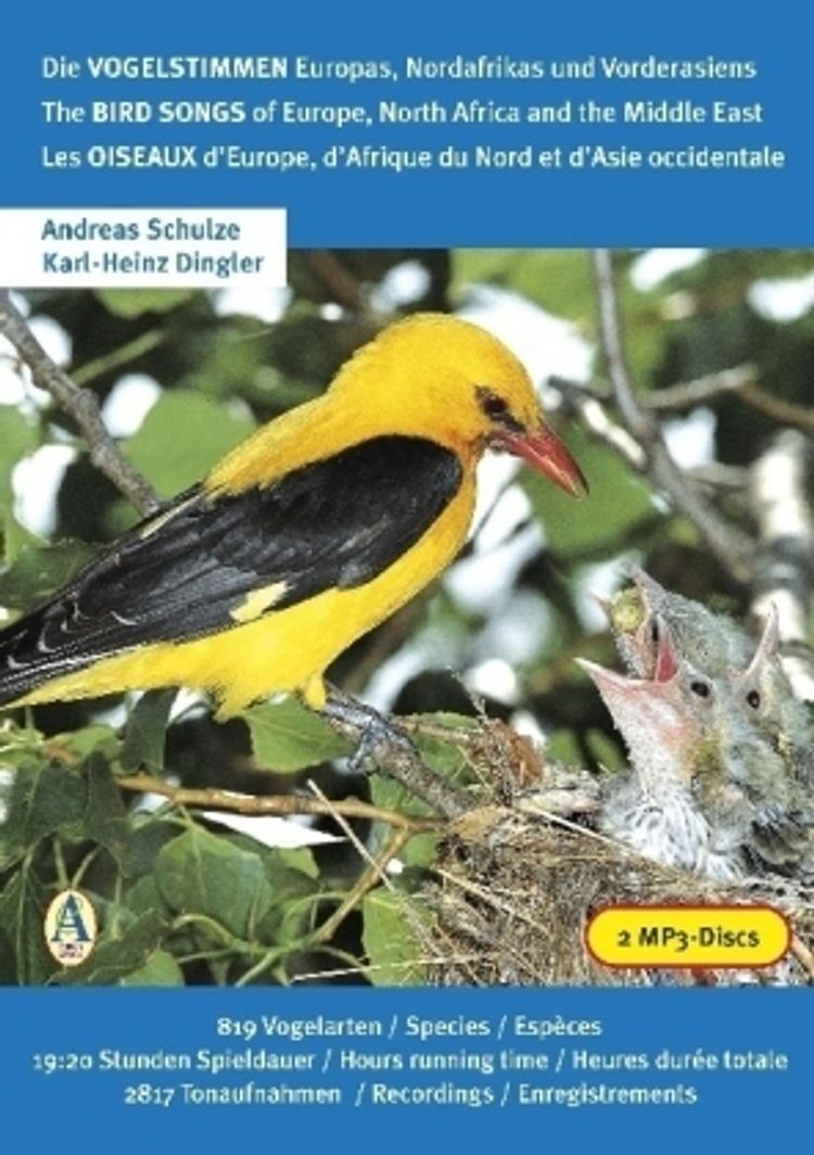 Die Vogelstimmen Europas, Nordafrikas und Vorderasiens, 2 MP3-CDs Hörbuch