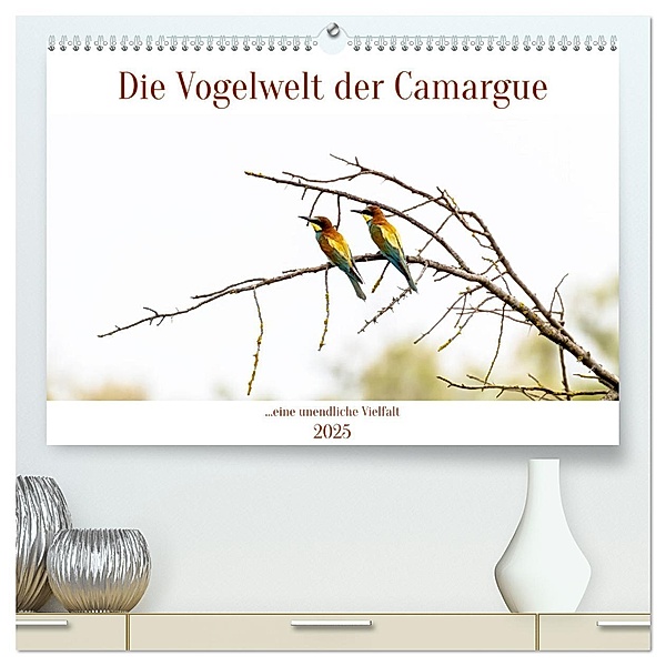 Die Vogelwelt der Camargue (hochwertiger Premium Wandkalender 2025 DIN A2 quer), Kunstdruck in Hochglanz, Calvendo, Brigitte Dürr