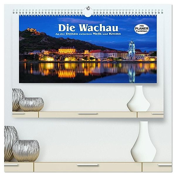 Die Wachau - An der Donau zwischen Melk und Krems (hochwertiger Premium Wandkalender 2024 DIN A2 quer), Kunstdruck in Hochglanz, LianeM