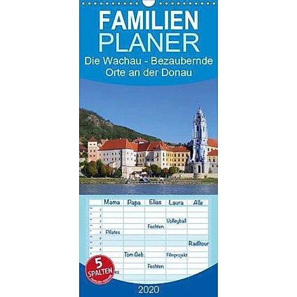 Die Wachau - Bezaubernde Orte an der Donau - Familienplaner hoch (Wandkalender 2020 , 21 cm x 45 cm, hoch)