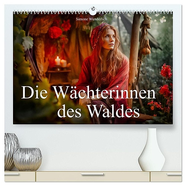 Die Wächterinnen des Waldes (hochwertiger Premium Wandkalender 2025 DIN A2 quer), Kunstdruck in Hochglanz, Calvendo, Simone Wunderlich
