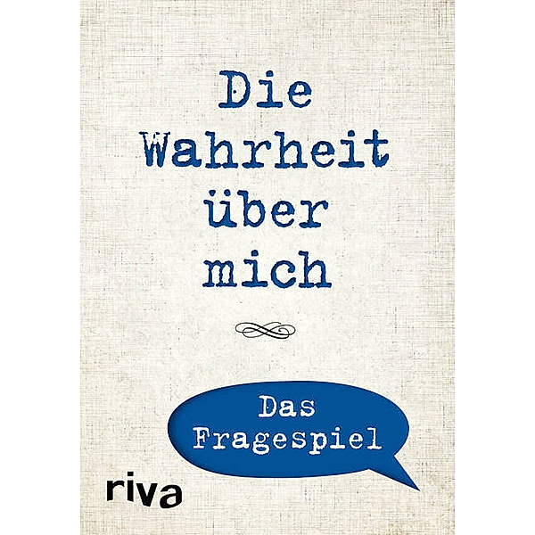riva Verlag Die Wahrheit über mich - Das Fragespiel (Spiel), David Tripolina