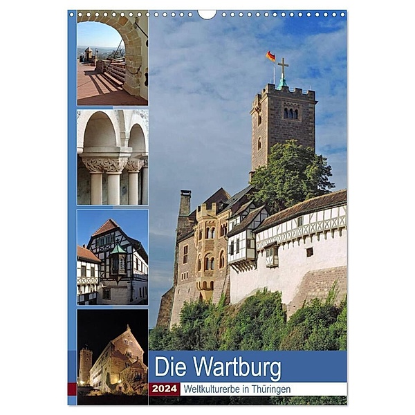 Die Wartburg - Weltkulturerbe in Thüringen (Wandkalender 2024 DIN A3 hoch), CALVENDO Monatskalender, Volker Geyer
