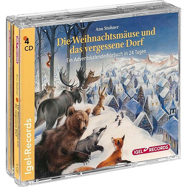 Die Weihnachtsmäuse und das vergessene Dorf, 4 Audio-CDs, Anu Stohner