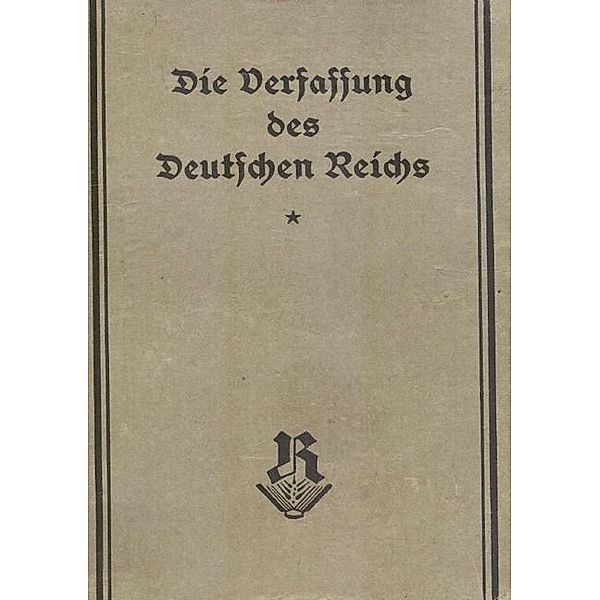 Die Weimarer Verfassung (Originalausgabe 1919), Peter Frühwald