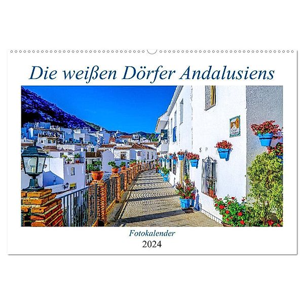 Die weißen Dörfer Andalusiens (Wandkalender 2024 DIN A2 quer), CALVENDO Monatskalender, Sylvia Biskupek