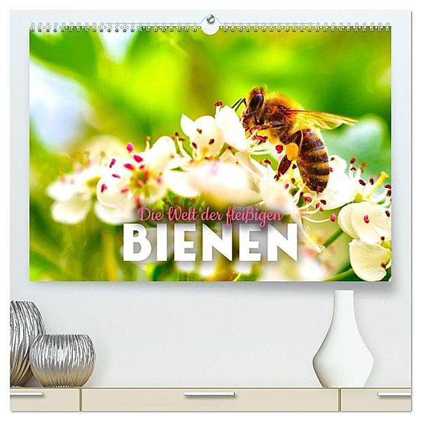 Die Welt der fleißigen Bienen (hochwertiger Premium Wandkalender 2024 DIN A2 quer), Kunstdruck in Hochglanz, Happy Monkey
