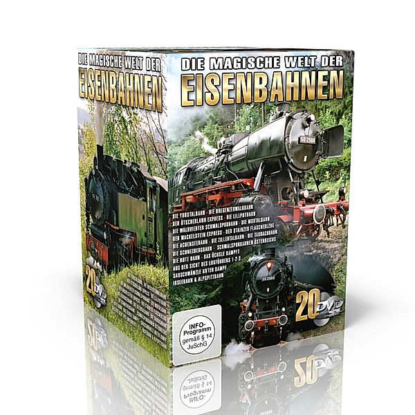 Die Welt der historischen Dampflok und Eisenbahn - 20er-Schuber,20 DVD