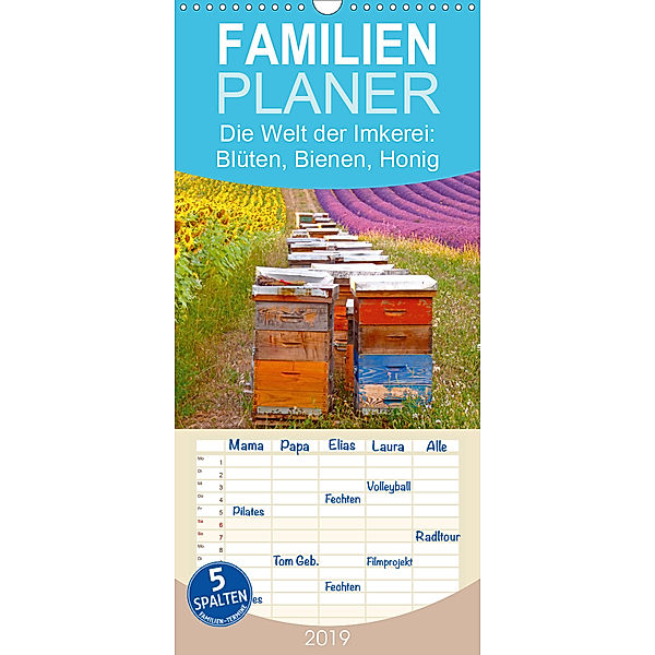 Die Welt der Imkerei: Blüten, Bienen, Honig - Familienplaner hoch (Wandkalender 2019 , 21 cm x 45 cm, hoch)