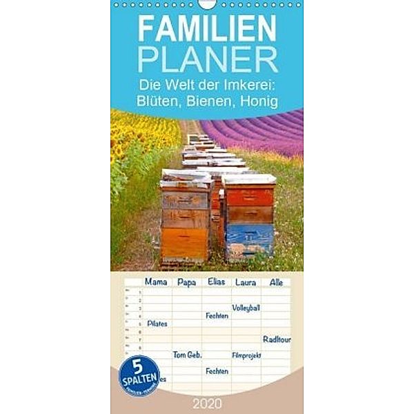 Die Welt der Imkerei: Blüten, Bienen, Honig - Familienplaner hoch (Wandkalender 2020 , 21 cm x 45 cm, hoch)