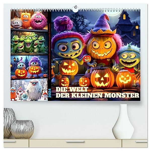 Die Welt der kleinen Monster (hochwertiger Premium Wandkalender 2024 DIN A2 quer), Kunstdruck in Hochglanz, Dirk Meutzner
