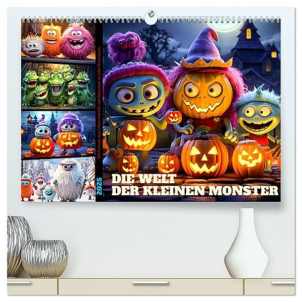 Die Welt der kleinen Monster (hochwertiger Premium Wandkalender 2025 DIN A2 quer), Kunstdruck in Hochglanz, Calvendo, Dirk Meutzner