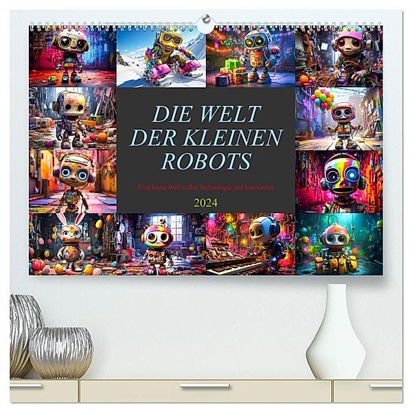 Die Welt der kleinen Robots (hochwertiger Premium Wandkalender 2024 DIN A2 quer), Kunstdruck in Hochglanz, Dirk Meutzner