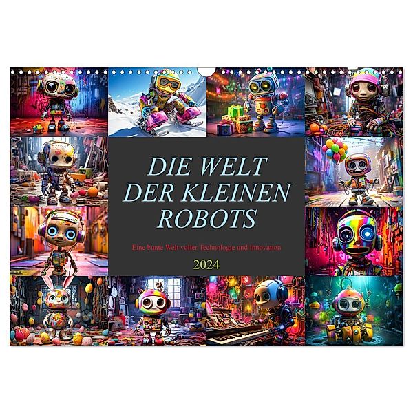 Die Welt der kleinen Robots (Wandkalender 2024 DIN A3 quer), CALVENDO Monatskalender, Dirk Meutzner