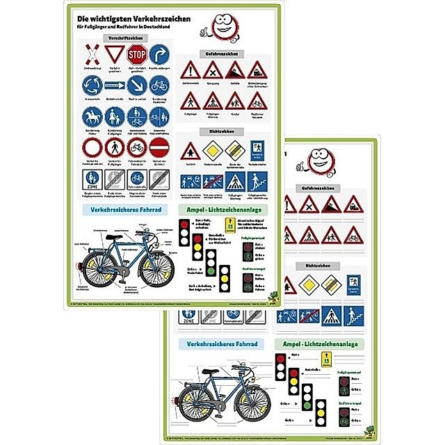 Die wichtigsten Verkehrszeichen für Fussgänger und Radfahrer in  Deutschland, DUO-Schreibunterlage klein Buch jetzt online bei Weltbild.ch  bestellen