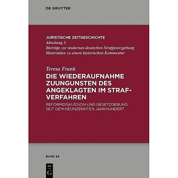 Die Wiederaufnahme zuungunsten des Angeklagten im Strafverfahren, Teresa Frank