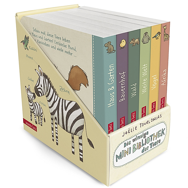 Die winzige Mini-Bibliothek der Tiere: 6 Mini-Pappbilderbücher im Schuber (Die Mini-Bibliothek der Wörter), Joëlle Tourlonias