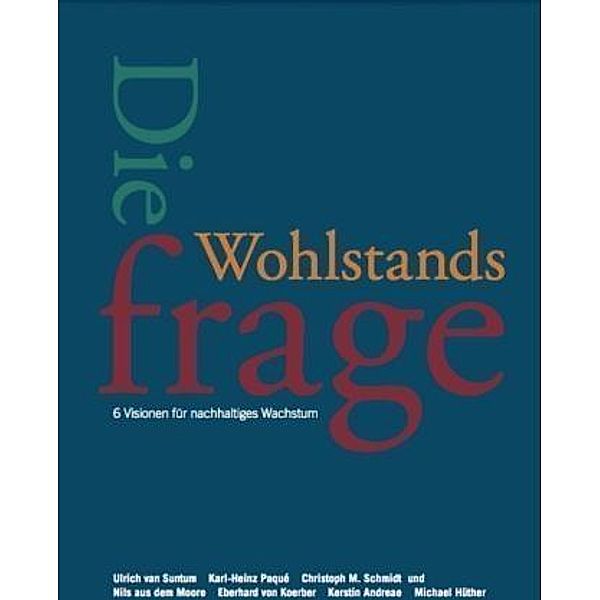 Die Wohlstandsfrage, Ulrich van Suntum, Karl-Heinz Paqué, Christoph M. Schmidt, Nils aus dem Moore, Eberhard von Koerber, Kerstin Andreae, Michael Hüther