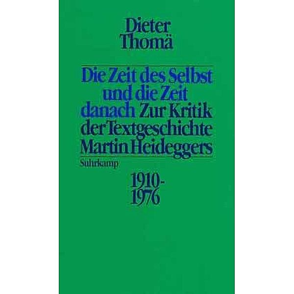 Die Zeit des Selbst und die Zeit danach, Dieter Thomä