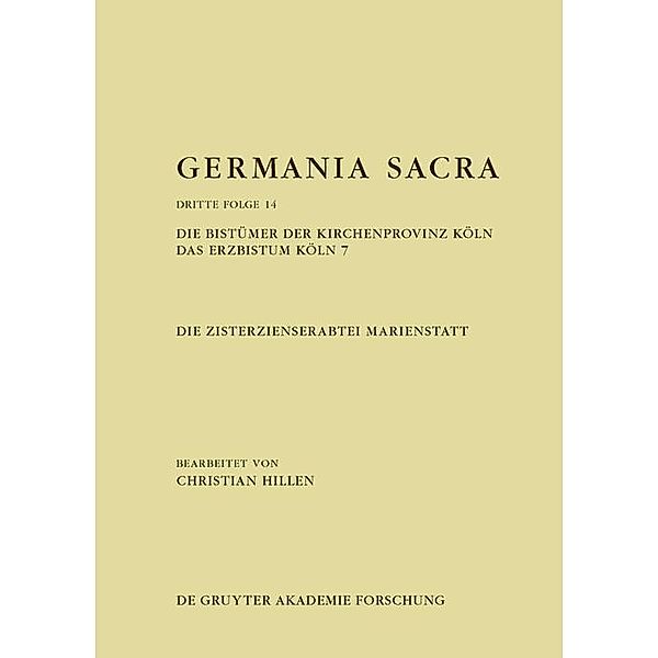 Die Zisterzienserabtei Marienstatt. Die Bistümer der Kirchenprovinz Köln. Das Erzbistum Köln 7