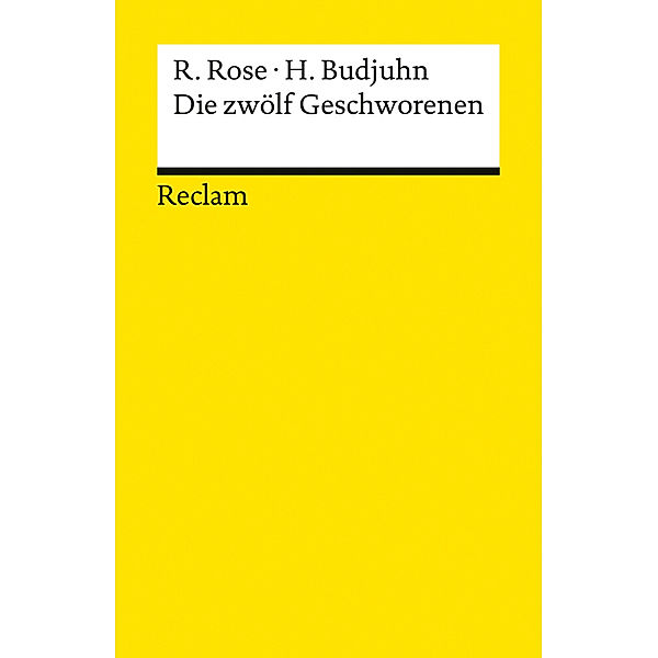 Die zwölf Geschworenen, Reginald Rose, Horst Budjuhn