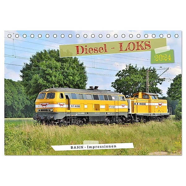 Diesel-Loks (Tischkalender 2024 DIN A5 quer), CALVENDO Monatskalender, Günther Klünder
