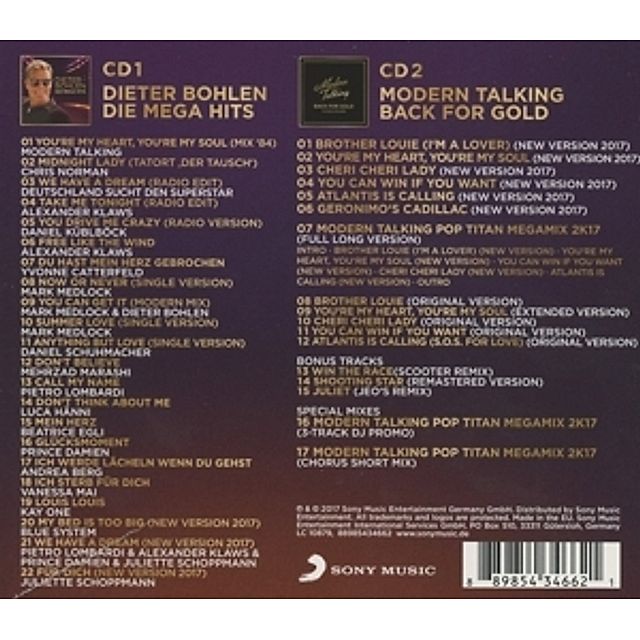 Dieter Bohlen - Die Megahits 2 CDs von Diverse Interpreten | Weltbild.de