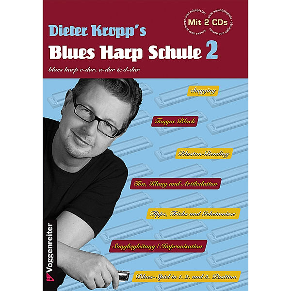 Dieter Kropp's Blues Harp Schule Bd. 2, m. 2 Audio-CD, Dieter Kropp