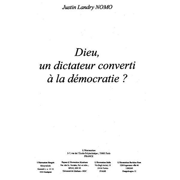 Dieu un dictateur converti a la democrat / Hors-collection, Nomo Justin Landry
