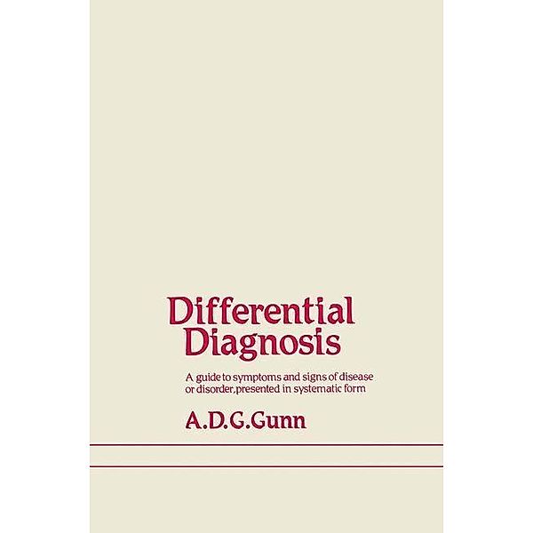 Differential Diagnosis, A. D. Gunn