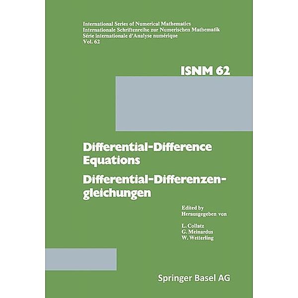 Differential-Difference Equations/Differential-Differenzengleichungen / International Series of Numerical Mathematics Bd.62, COLLATZ, MEINARDUS, WETTERLING