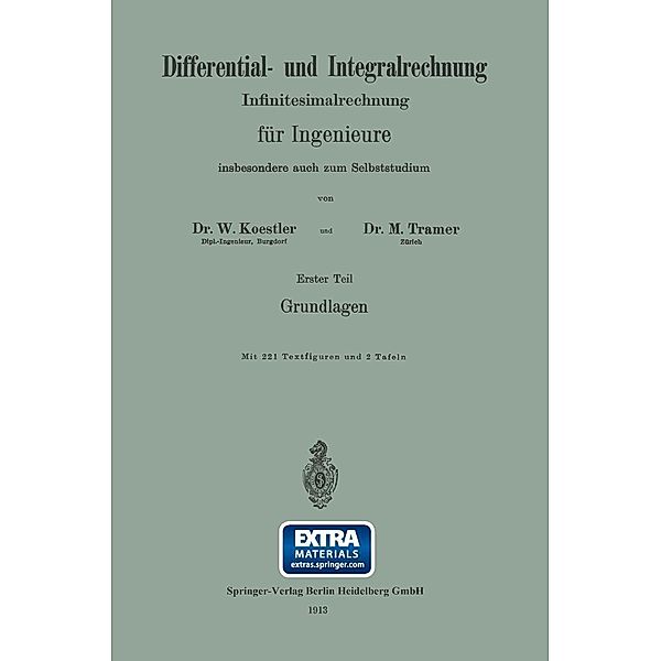 Differential- und Integralrechnung, Waldemar Koestler, M. Tramer