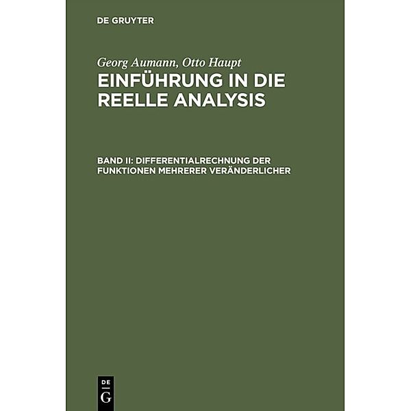 Differentialrechnung der Funktionen mehrerer Veränderlicher, Georg Aumann, Otto Haupt